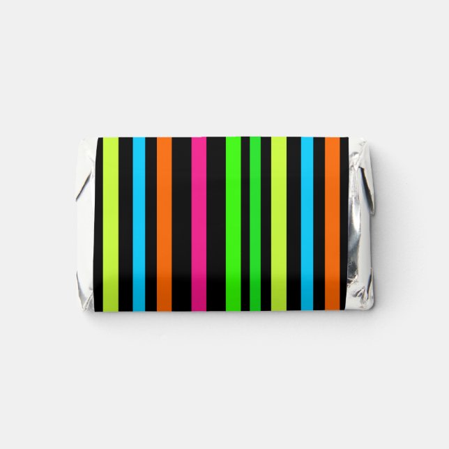 Neon Stripes Pattern Hershey's Miniatures (Front)