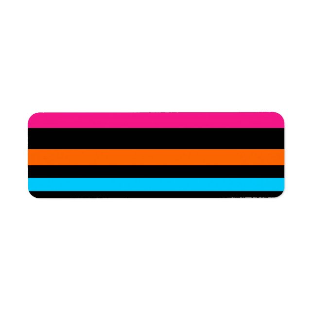 Neon Stripes Pattern Label (Front)