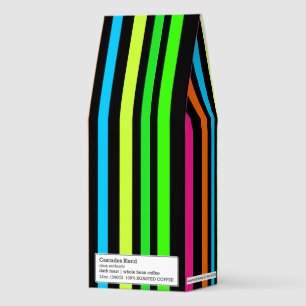 Neon Stripes Pattern Roasted Coffee