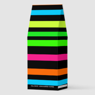 Neon Stripes Pattern Roasted Coffee
