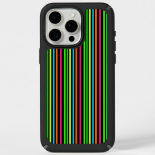 Neon Stripes Pattern iPhone 15 Pro Max Case