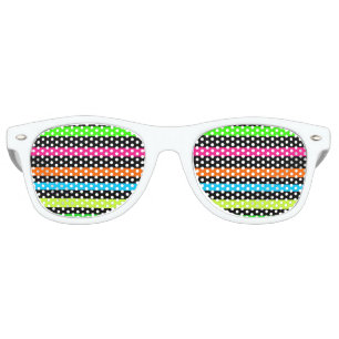 Neon stripes retro sunglasses