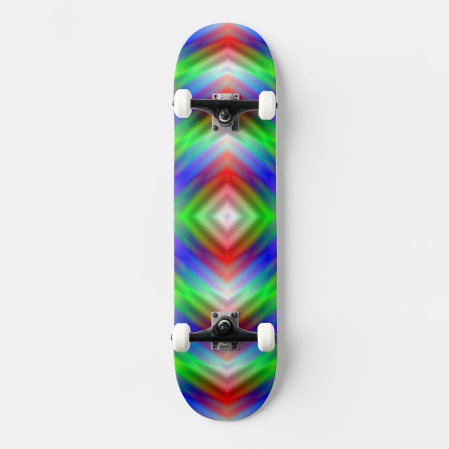 Neon Stripes   Skateboard Deck (Front)