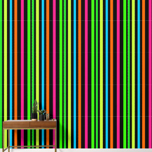 Neon stripes wallpaper