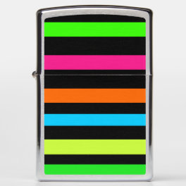 Neon stripes zippo lighter