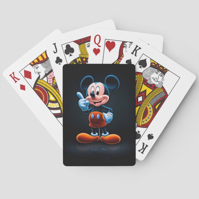 Neon Style Cute Mouse Poker Cards (Back)