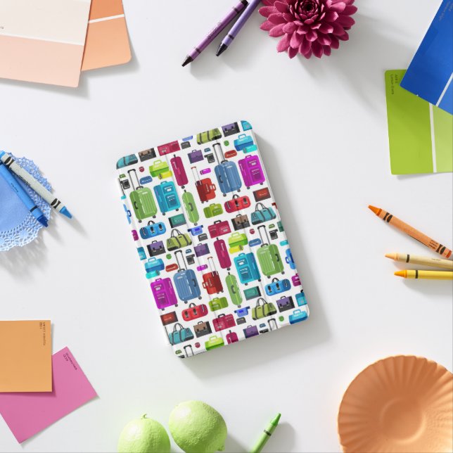 Neon Suitcases iPad Mini Cover (In Situ)