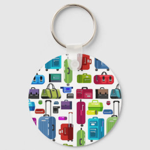 Neon Suitcases Keychain