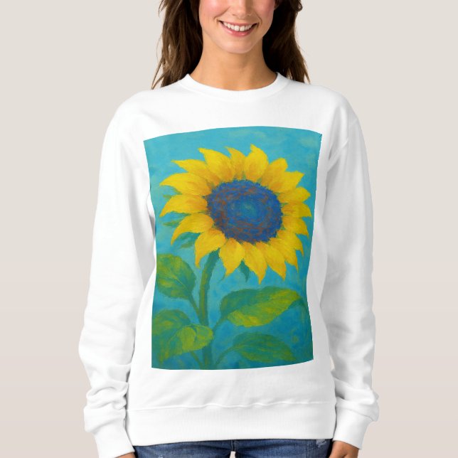 Neon Sunflower – Bold Nature in Vivid Light Sweatshirt (Front)