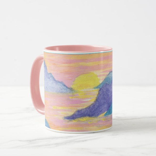 Neon Sunset by Lyric Rivera - Coffee Mug (Front Left)