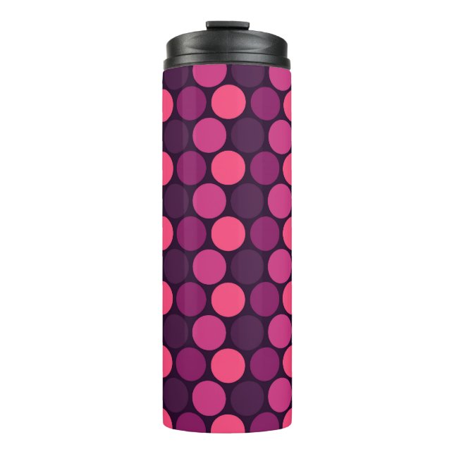 Neon Sunset Dotted Pattern Thermal Tumbler (Front)