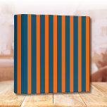 Neon Sunset Orange and Ocean Blue Cool Striped 3 Ring Binder<br><div class="desc">Neon Sunset Orange and Ocean Blue Cool Vintage Striped</div>
