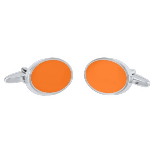 Neon Sunset Orange Solid Color  Classic Cufflinks