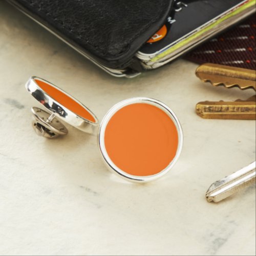 Neon Sunset Orange Solid Color  Classic Lapel Pin