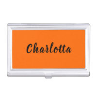Neon Sunset Orange Solid Color Custom Personalize