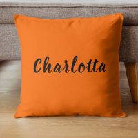 Neon Sunset Orange Solid Color Custom Personalized