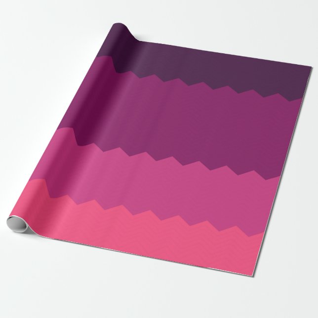 Neon Sunset Pattern Wrapping Paper (Unrolled)