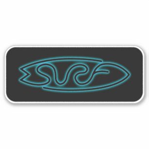 Neon Surf Sticker