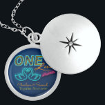 🦢Neon Swan One Love     Locket Necklace<br><div class="desc">This design features love swans and hearts in bright neon light. The word "One Love" is written using trendy neon text effects. Great gift for couples during Valentine's, and Anniversary or for a special wedding gift. Easily customize the couple's name and year using the "Personalized" button. Do Check out all...</div>