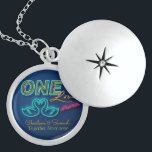 🦢Neon Swan One Love     Locket Necklace<br><div class="desc">This design features love swans and hearts in bright neon light. The word "One Love" is written using trendy neon text effects. Great gift for couples during Valentine's, and Anniversary or for a special wedding gift. Easily customize the couple's name and year using the "Personalized" button. Do Check out all...</div>