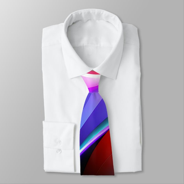 Neon Swirl Neck Tie (Tied)
