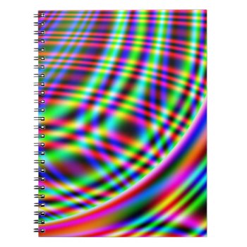 Neon Swirls Notebook by StellarEmporium at Zazzle