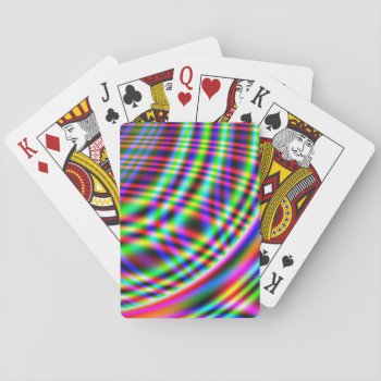 Neon Swirls Playing Cards by StellarEmporium at Zazzle