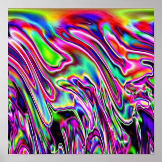 Neon Swirls Poster | Zazzle.com