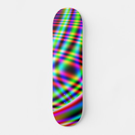 Neon Swirls Skateboard Deck