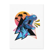 Neon T-Rex Dinosaur Graphics Teen Kids Cool Trendy