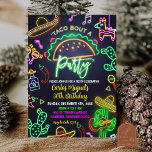 Neon Taco Mexican Adult Birthday Party Invitation<br><div class="desc">Neon Taco Mexican Adult Birthday Party Invite,  Taco Bout 30th Birthday Party,  Glow Tacos and Tequila Fiesta Birthday,  Holy Guacamole,  Neon Mexican Adult Birthday,  Taco Bout 30th Birthday Invitation,  Glow In The Dark Taco Birthday Party,  Taco and Tequila Adult Birthday Party,  Holy Guacamole 30th Birthday Party.</div>