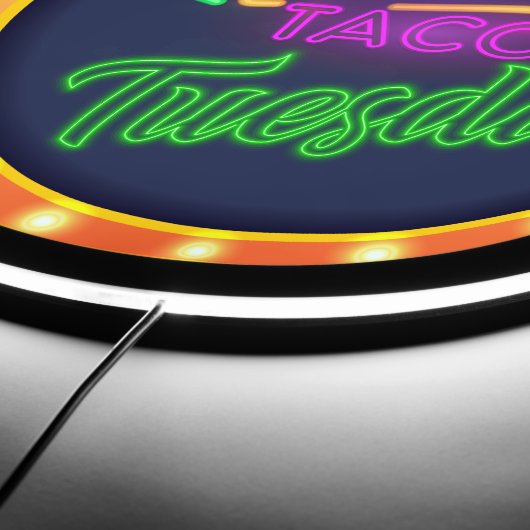 Neon Taco Tuesday LED Sign (Edge)
