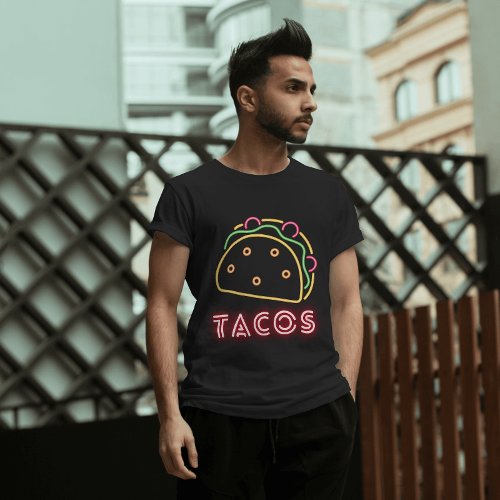 Neon Tacos Symbol  T_Shirt