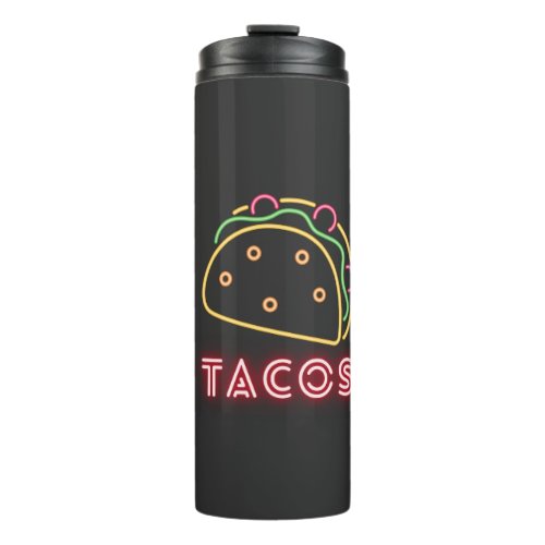 Neon Tacos Symbol   Thermal Tumbler