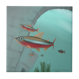 Neon Tetra Ceramic Tile