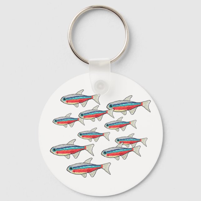 Neon Tetra Keychain (Front)