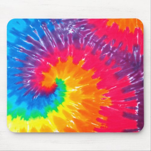 Neon Tie Dye Mouse Pad