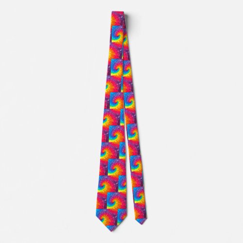 Neon Tie_dye Pattern Neck Tie