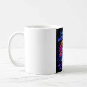 Neon Tiger Happy New Year - Retro 80s Motivational Coffee Mug