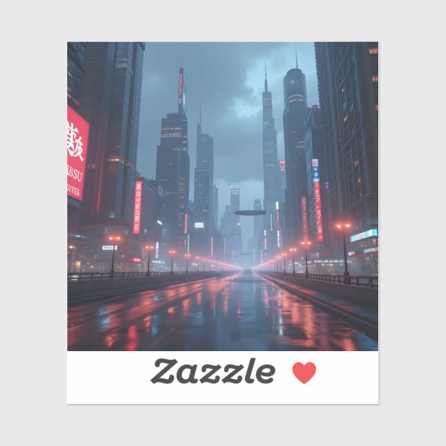 Neon Tomorrow - Square Vinyl  Sticker (Sheet)