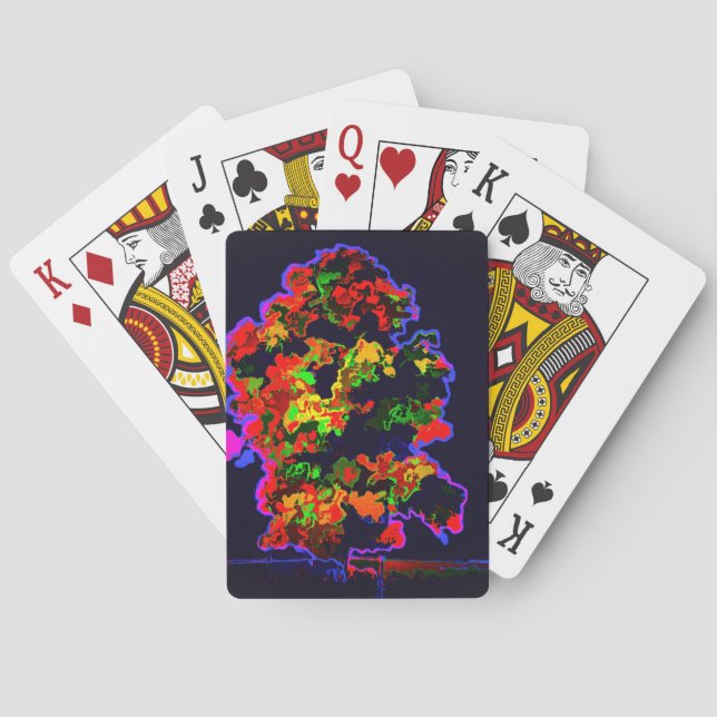 Neon Tree Explosion Poker Cards (Back)