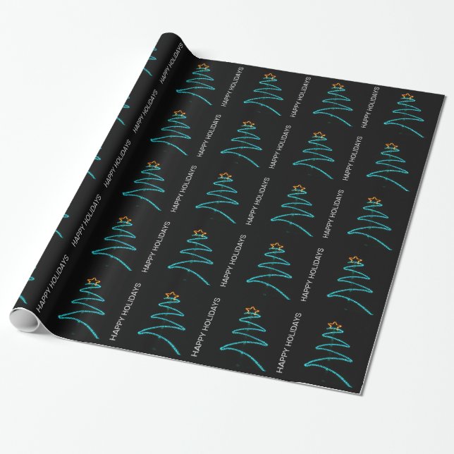 neon tree holidays wrapping paper (Unrolled)