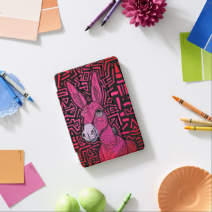 Neon Tribal Donkey – Bold and Psychedelic Wall Art iPad Mini Cover