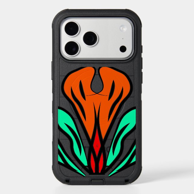 Neon Tribal Flare Otterbox iPhone Case (Back)