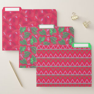 Neon Tropical Foliage Botanical  File Folder