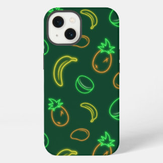 Neon Tropical Fruit Pattern iPhone 13 Case