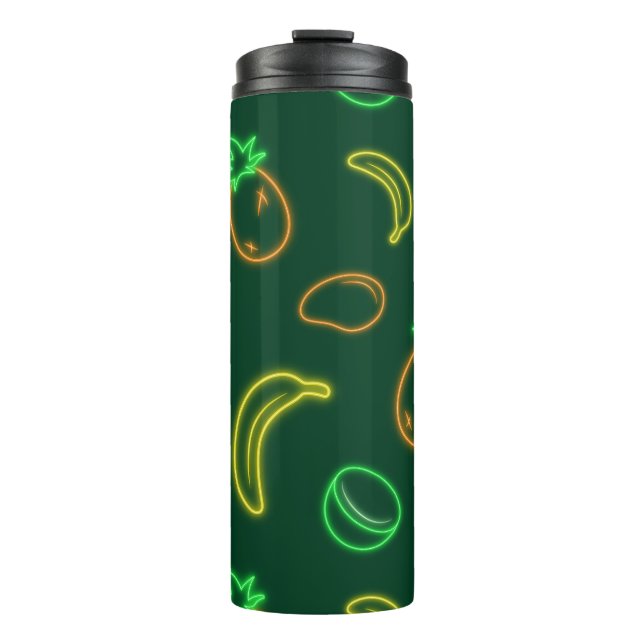 Neon Tropical Fruit Pattern Tumbler (Front)