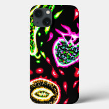 Neon Tropical Fruits Patterns Art. Buy Now