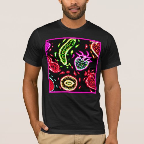 Neon Tropical Fruits Patterns Art Buy Now T_Shirt