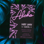 Neon Tropical Hawaiian 21st Birthday Invitation<br><div class="desc">These tropical invites are fun for 21st birthday parties. These include Bright colors,  neon script and botanical graphics. Find matching party supplies in my shop.</div>